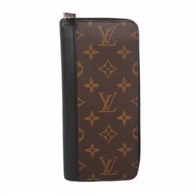 Louis Vuitton Monogram Macassar Zippy Wallet Vertical M60109 Brown Men's Long P1485137