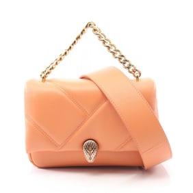 BVLGARI Serpenti Cabochon Handbag, Leather, Women's, Orange