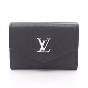 Louis Vuitton Portefeuille Rock Mini Tri-fold Wallet in Calfskin Leather, Black, Women's, M63921