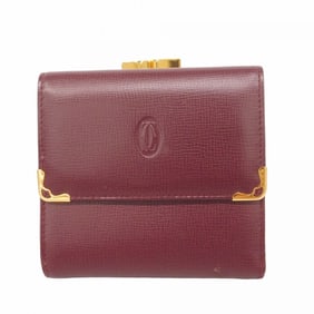 Cartier Must Leather Wallet Bordeaux Women's