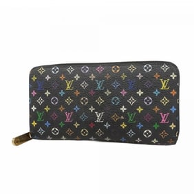 Louis Vuitton Monogram Multicolore Zippy Wallet M60243 Noir Grenard Women's Long