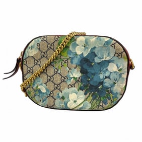 Gucci GG Blooms Shoulder Bag 546313 Beige Red Blue Women's P1457636