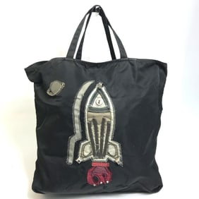 PRADA VA0484 Rocket Bag Handbag Tote Nylon Women's Black