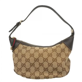 Gucci GG Canvas Handbag 224093 Brown Champagne Women's
