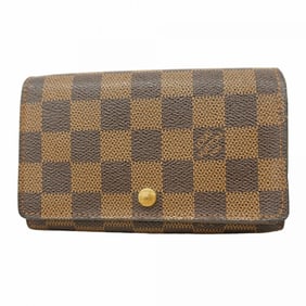 Louis Vuitton Damier Porte Monnaie Billet Tresor Wallet N61730 Ebene for Men and Women
