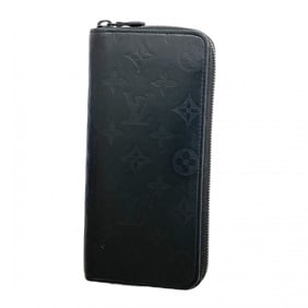 Louis Vuitton Monogram Shadow Zippy Wallet Vertical M62902 Black Men's Long