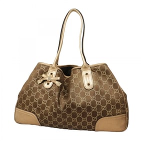 Gucci Princess Tote Bag 163805 Canvas Brown Champagne Women's