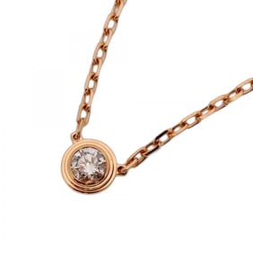 Cartier Amour Necklace, Small, 1PD, 18K Pink Gold with Diamonds, Women's, P1422250