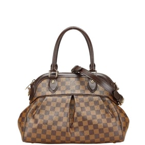 Louis Vuitton Damier Trevi PM Handbag/Shoulder Bag, 2-Way, N51997, Brown Leather, Women's, LOUIS