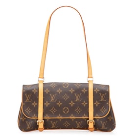 Louis Vuitton Monogram Pochette Marel Handbag/Shoulder Bag M51157 Brown Leather Women's LOUIS
