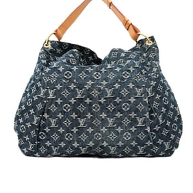 Louis Vuitton Monogram Denim Daily GM Shoulder Bag M40493 in Green Blue for Women (P1491344)