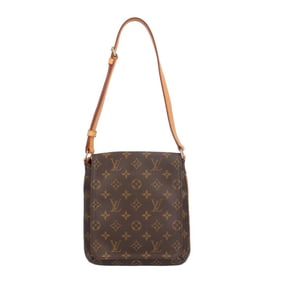 Louis Vuitton Musette Salsa Short Monogram Canvas Shoulder Bag M51258 Brown Women's LOUIS VUITTON