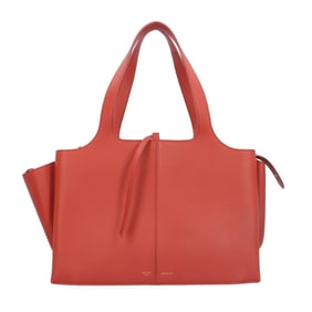 Celine Triford Medium Tote Bag in Brown Leather for Women