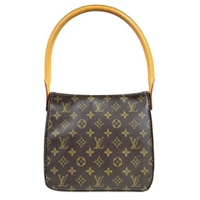 Louis Vuitton Looping MM Monogram Shoulder Bag in Canvas, M51146, Brown, Women's, LOUIS VUITTON