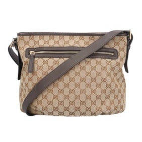 Gucci GG Canvas Shoulder Bag, 388930, Beige, Women's, GUCCI