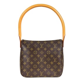 Louis Vuitton Looping MM Monogram Shoulder Bag in Canvas, M51146, Brown, Women's, LOUIS VUITTON