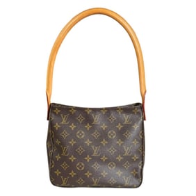 Louis Vuitton Looping MM Monogram Shoulder Bag in Canvas, M51146, Brown, Women's, LOUIS VUITTON