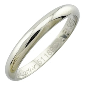 Cartier Classic Band Ring, Size 11, Pt950 Platinum, Women's