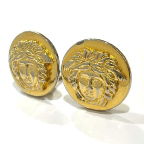 VERSACE Medusa Round Clip-on Earrings in Gold Metal for Women