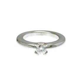 Cartier C De Cartier Solitaire Diamond Ring White Gold (18K) Fashion Diamond Band Ring Carat/0.3