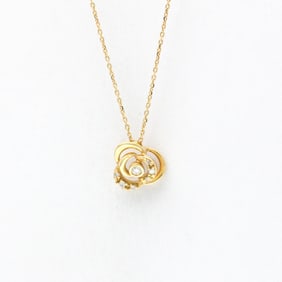 Vendome Aoyama Rose Motif Diamond Necklace Pink Gold (18K) Diamond Men,Women Fashion Pendant