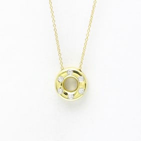 Tiffany Dots Circle Diamond Necklace Yellow Gold (18K),Platinum Diamond Women,Men Fashion Pendant