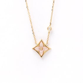 Louis Vuitton Pandantif Star Blossom BB Necklace Q93892 Pink Gold (18K) Diamond,Mother Of Pearl