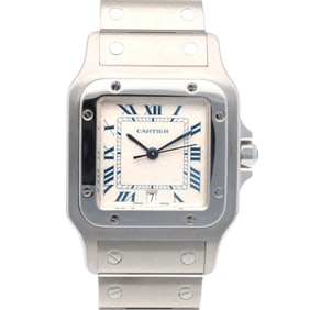 Cartier Santos Galbe LM Watch, Stainless Steel, 1564 Quartz Movement, Refinished, Men's,