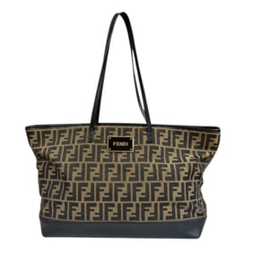 Fendi Zucca Tote Bag, Canvas, 8BH185, Brown, Women's, FENDI