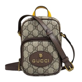 Gucci Neo GG Supreme Shoulder Bag in Canvas (658556) Beige, Women's