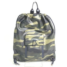 DIOR HOMME Camouflage Drawstring Backpack, Leather, Men's, Green