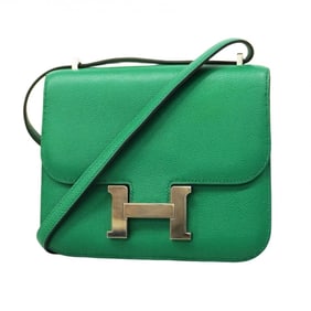 Hermes Shoulder Bag Constance 18 Evercolor Mint D Engraved Ladies