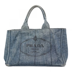Prada tote bag canapa denim blue ladies