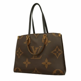 Louis Vuitton Tote Bag Monogram Reverse Giant On the Go MM M45321 Brown Women's
