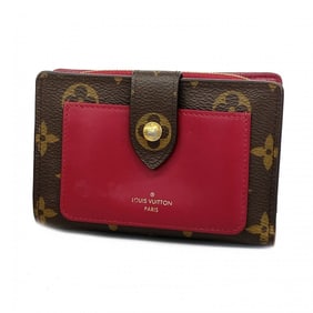 Louis Vuitton Wallet Monogram Portefeuille Juliet M69433 Brown Fuchsia Ladies