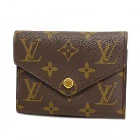 Louis Vuitton Tri-fold Wallet Monogram Portefeuille Victorine M62472 Brown Women's
