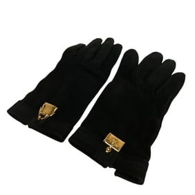 HERMES Bolide Jige Gloves Black Women's