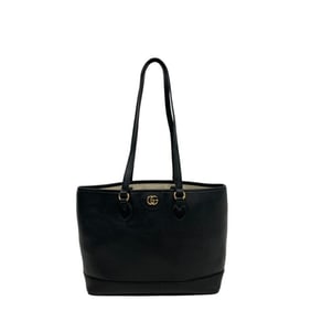 GUCCI 765043 Double G Tote Bag Shoulder Laptop Black Women's