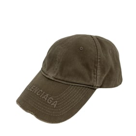 BALENCIAGA 673318 Distressed Cap Khaki Green Men's Women's
