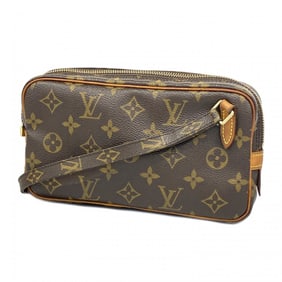 Louis Vuitton Shoulder Bag Monogram Pochette Marly Bandouliere M51828 Brown Women's