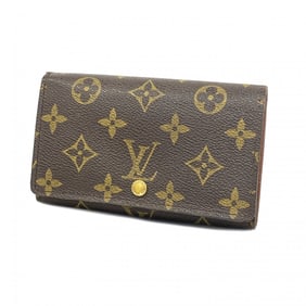 Louis Vuitton Wallet Monogram Porte Monnaie Tresor M61730 Brown Women's