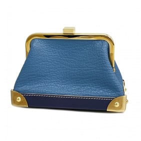 Louis Vuitton Wallet/Coin Case Suhali Porte Monnaie Viennese M91833 Blue Men's Women's