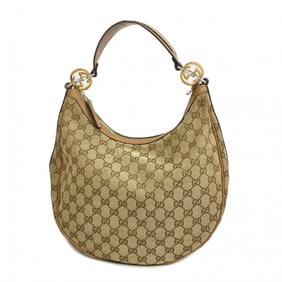 Gucci Shoulder Bag GG Canvas Interlocking G 232962 Brown Gold Women's