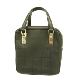 Chanel Handbag Chocolate Bar Leather Black Women's