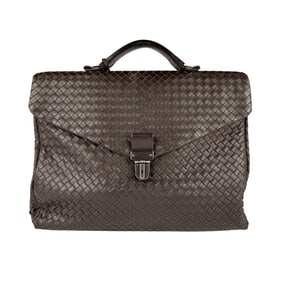 BOTTEGA VENETA Handbag Bag Intrecciato Leather Brown Men's z3443