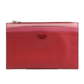 PRADA clutch bag leather red x pink men's women's 1NG017 h30836a