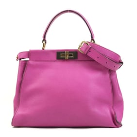 FENDI handbag shoulder bag peekaboo leather magenta ladies 8BN290-3ZM e59936a