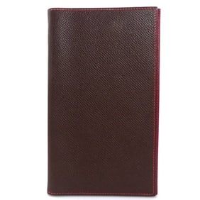 Hermes HERMES Notebook Cover Leather Brown Red Men's Women's e59922g