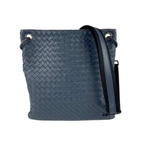 BOTTEGA VENETA Shoulder Bag Intrecciato Leather Navy Men's z3505