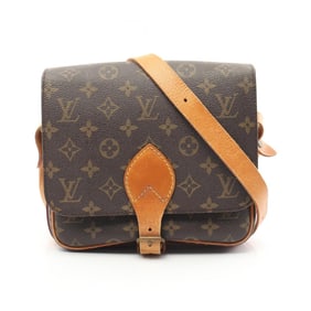 Louis Vuitton LOUIS VUITTON Cartesier MM Shoulder Bag Coated Canvas Leather Monogram Women's Brown
